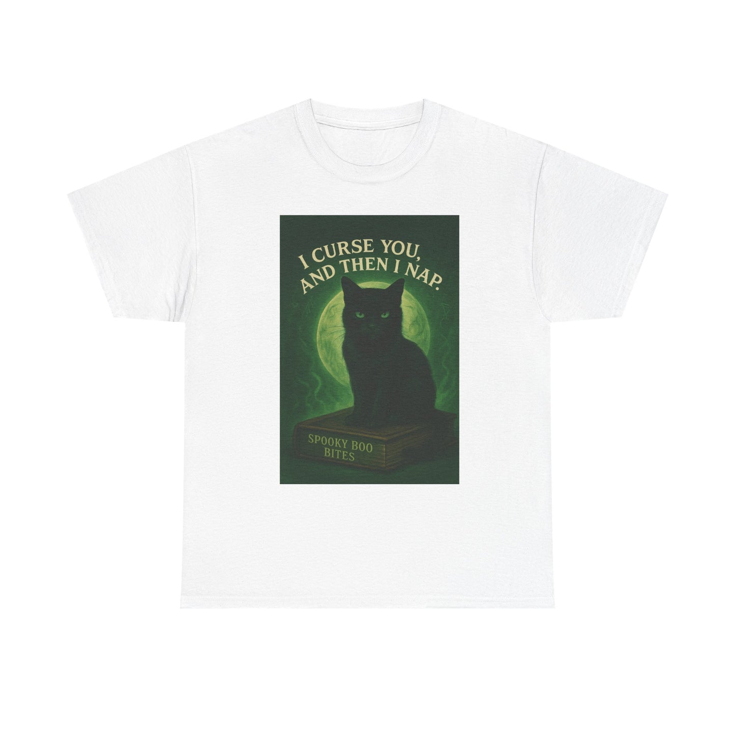 Spooky Cat T-Shirt, Whimsical Pet Lover Wear, Halloween Gift, Cat Mom Tee, Fun Nap Themed Shirt