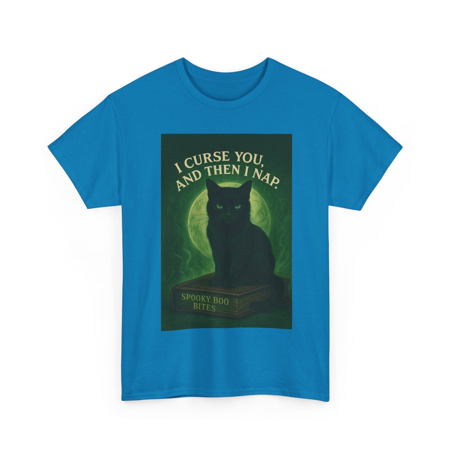 Spooky Cat T-Shirt, Whimsical Pet Lover Wear, Halloween Gift, Cat Mom Tee, Fun Nap Themed Shirt