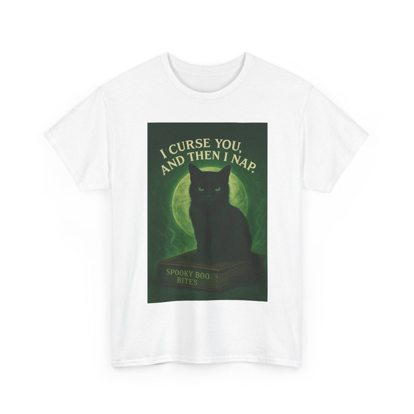 Spooky Cat T-Shirt, Whimsical Pet Lover Wear, Halloween Gift, Cat Mom Tee, Fun Nap Themed Shirt