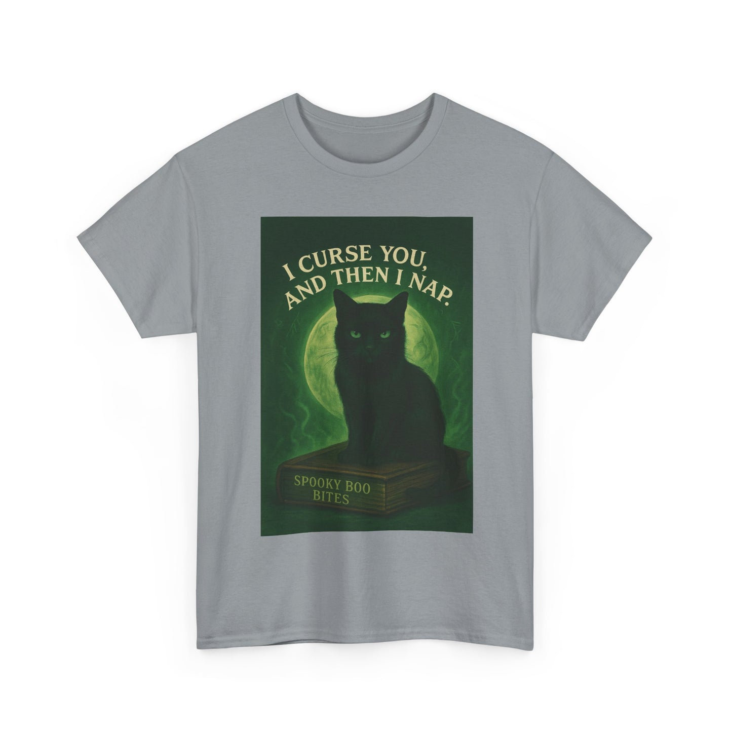 Spooky Cat T-Shirt, Whimsical Pet Lover Wear, Halloween Gift, Cat Mom Tee, Fun Nap Themed Shirt