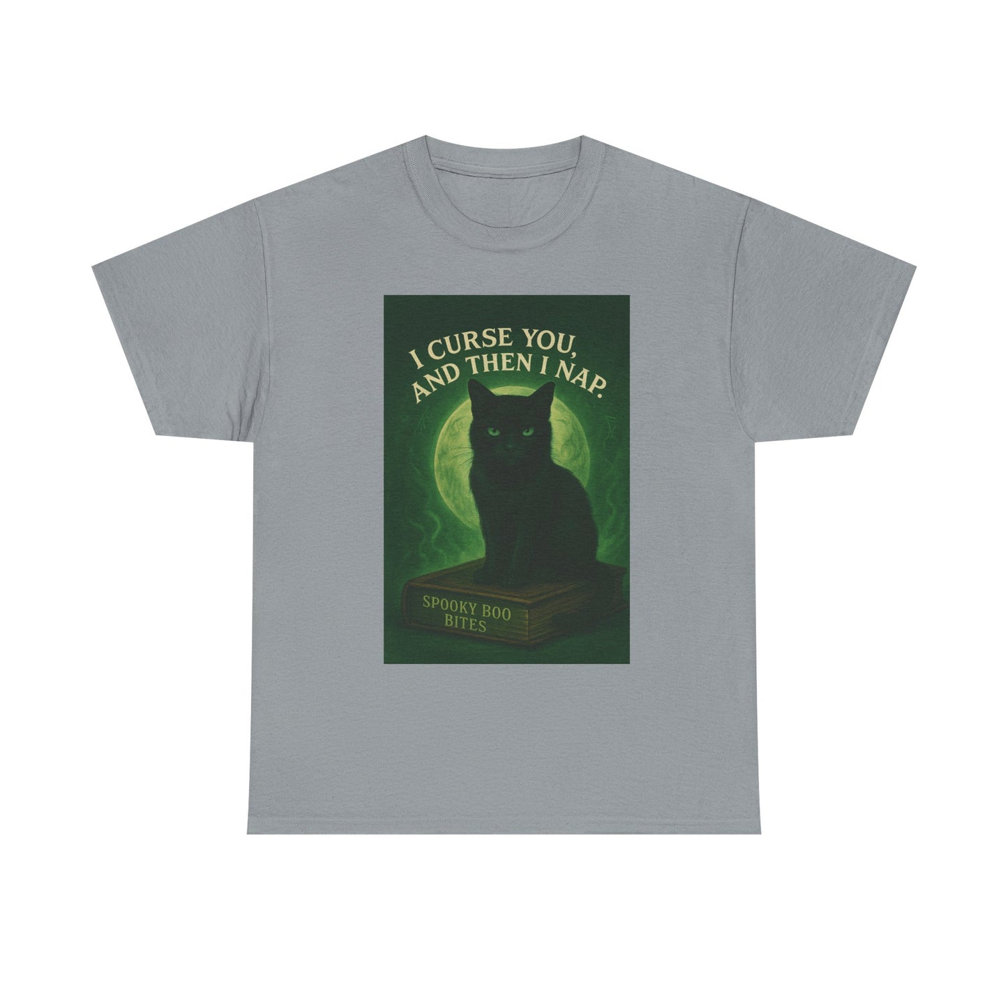 Spooky Cat T-Shirt, Whimsical Pet Lover Wear, Halloween Gift, Cat Mom Tee, Fun Nap Themed Shirt