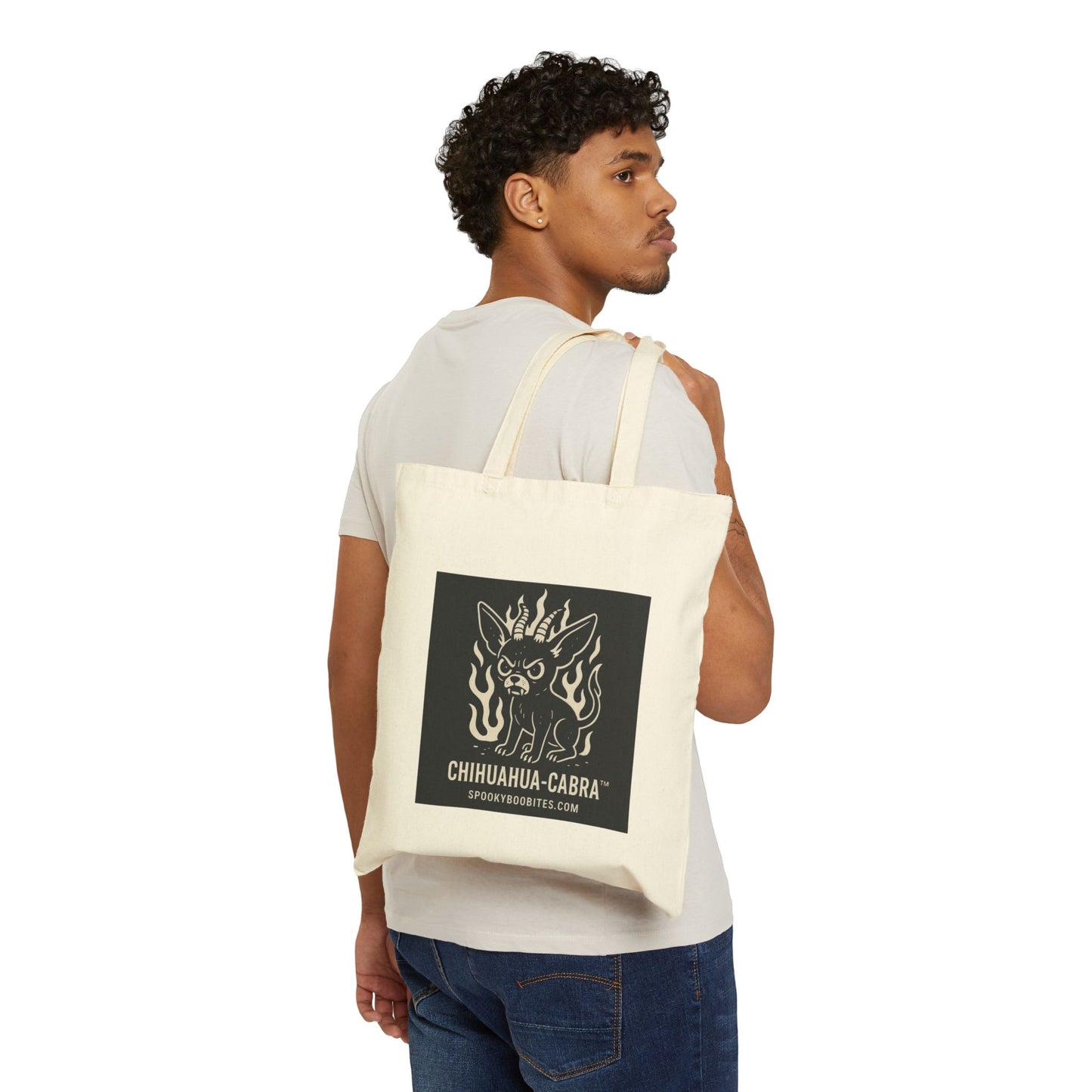 Chihuahua-Cabra Graphic Tote Bag | Eco-Friendly Shopping Bag, Pet Lover Gift, Casual Carryall, Unique Art Tote